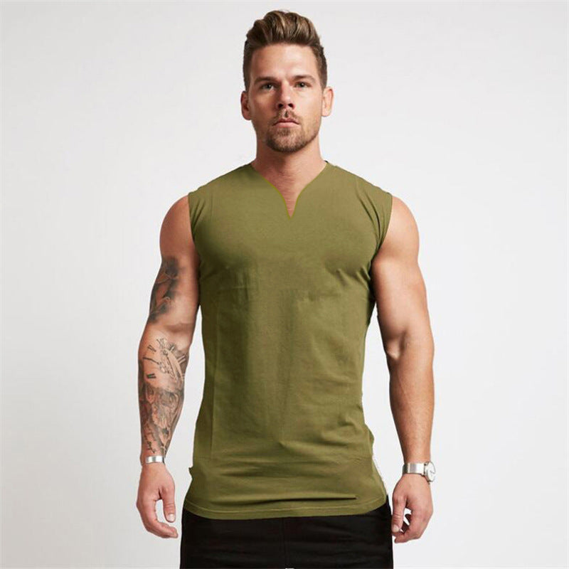 Men's Summer V-Neck Sleeveless Athletic Tank Top