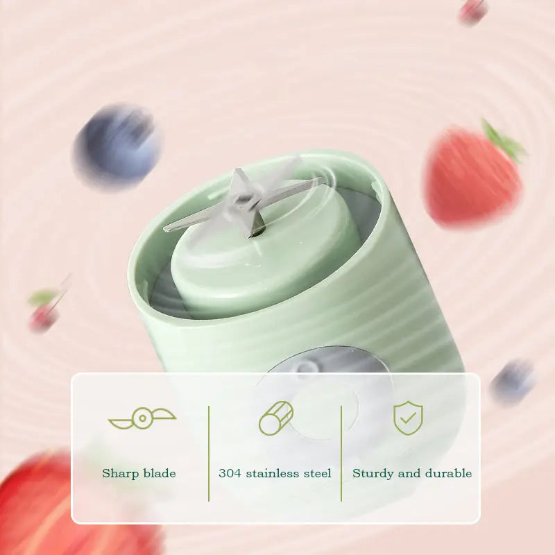 500ml Mini Juicer Blender - Portable USB Smoothie Maker