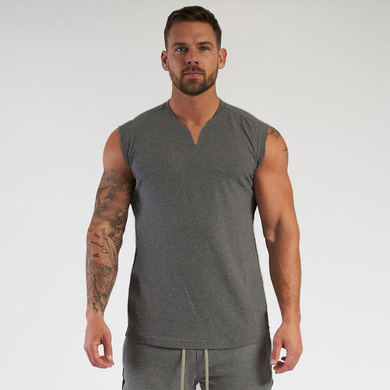 Men's Summer V-Neck Sleeveless Athletic Tank Top